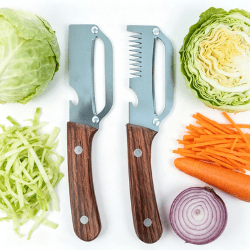 TEMU 2pcs -in-1 And 3-in-1 Stainless Steel Peelers, Multi-functional Vegetable Peelers With Built-in Bottle Opener, 2 Styles, A Great Kitchen Tool