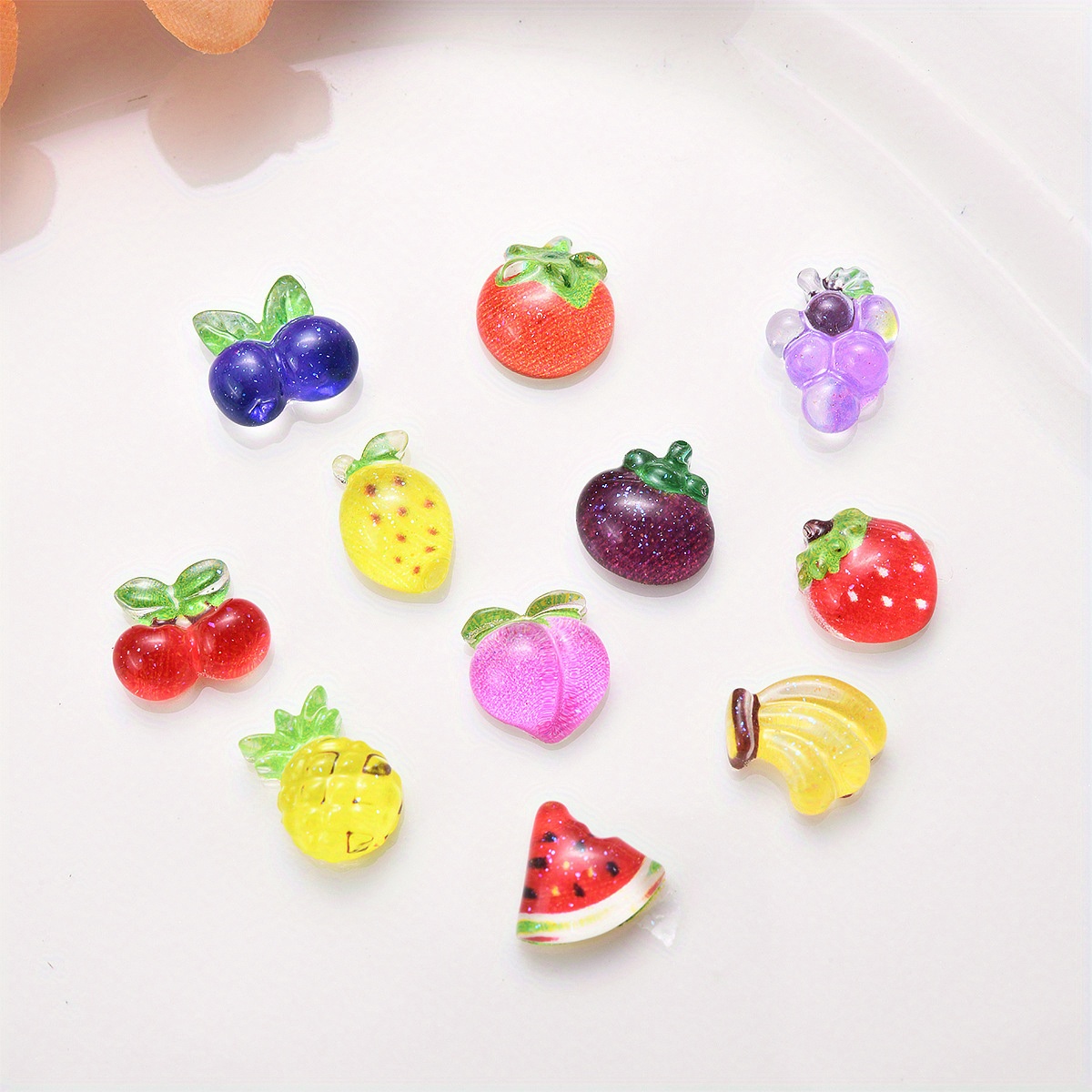 Cartoon Nail Art Accessories Fruit Cherry Watermelon Three-dimensional Resin Nail Accessories