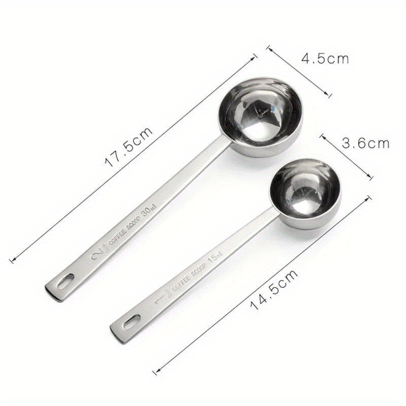 1pc   stainless steel measuring spoon set for coffee metal coffee scoop measuring   kitchen baking tool accessory details 6