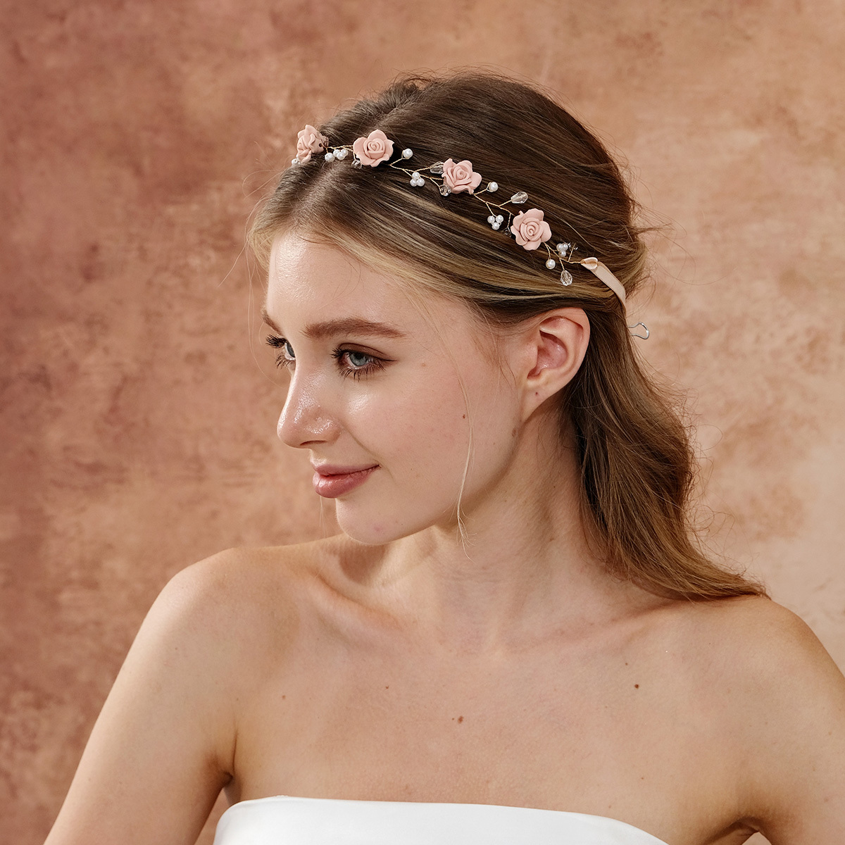 Image of Miallo Handmade Soft Pottery Adjustable Bohemian Flower Headband - Cute Pottery Flower Hair Band With Clay , Wedding, Prom, Party Accessories For & (adjustable For Sizes)