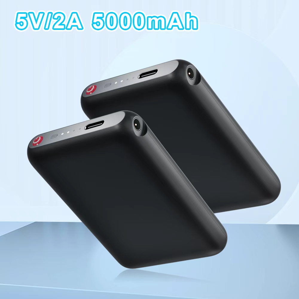 TEMU Batterie Ricaricabili Li- 5V Aggiornate, 2 Pezzi, Connettore per Riscaldate, Calzini Riscaldati, Pantofole Riscaldate, Batteria Pack, ecc. (Con