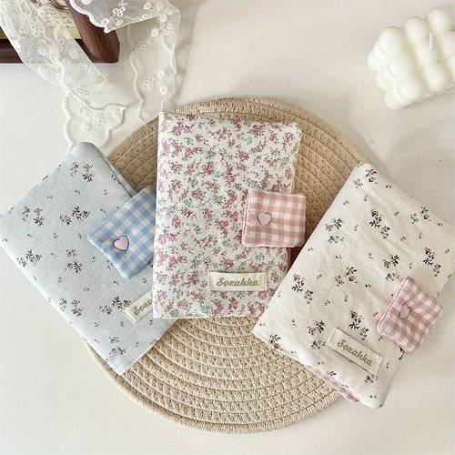 fabric floral patterns notebook lovely stain resistant multipurpose diary protective cover aesthetic detachable diary floral print diary book office supplies