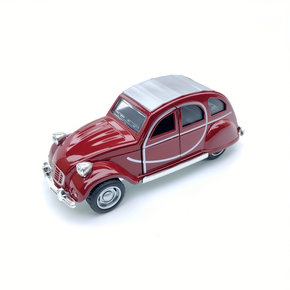 1pc/4pcs Vintage Diecast Classic Car , 1:38 Scale Retro Metal Pull Back Vehicle Toys With Detailed Interior, Collectible Automobile Gifts