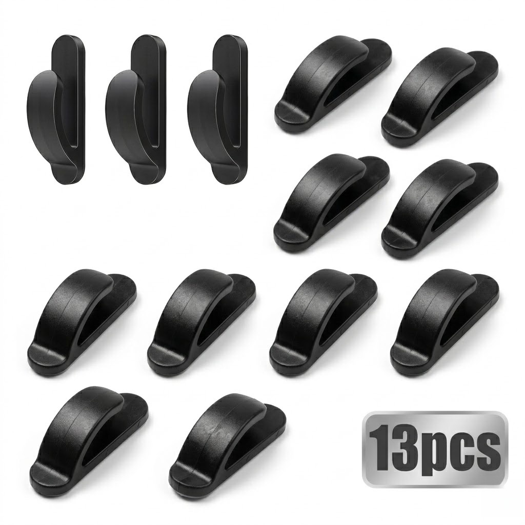 TEMU Set da 13 ganci adesivi mini per auto, organizzatore multifunzionale per interni automobilistici per chiavi, mascherine, occhiali , sacchetti