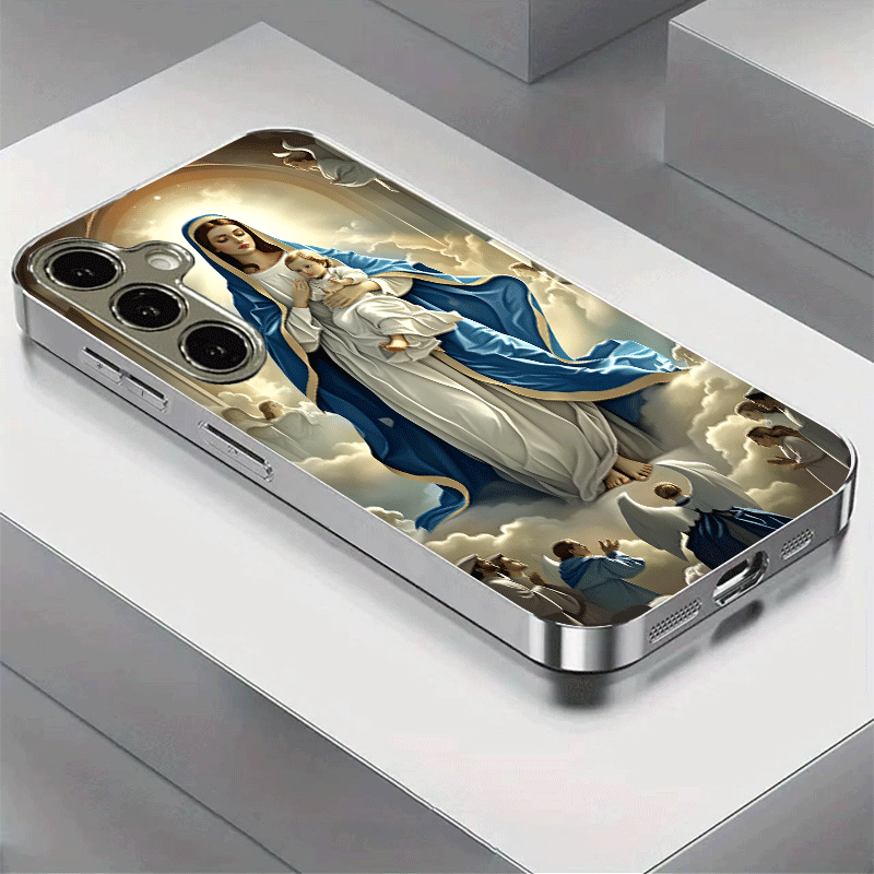 TEMU Phone Case: 2d Flat Electroplated Phone Case , Suitable For Galaxy A55 S24 A54 S24 A56 S23 A35 A34 A16 A15 A53 S22 A36 S21 A05s A26 A25 A52 A33