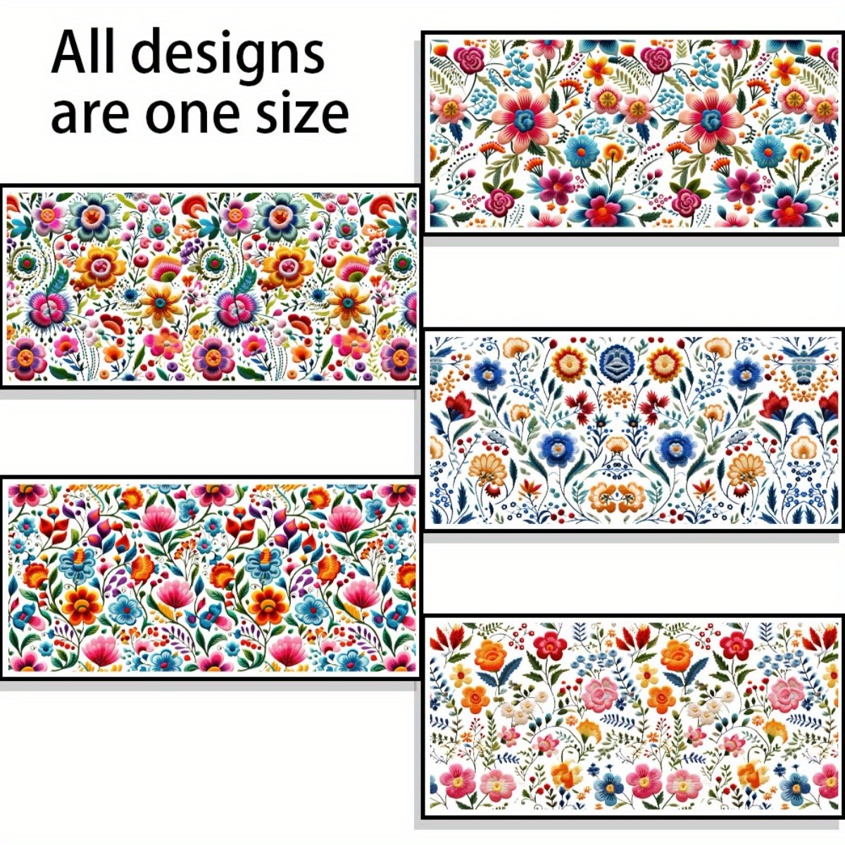 TEMU 5pcs/set Of Mexican 16oz Glass Jar Decorative Paper Uv Dtf High Self-adhesive Decorative Paper Is Suitable For Decorating Cups And Bottles
