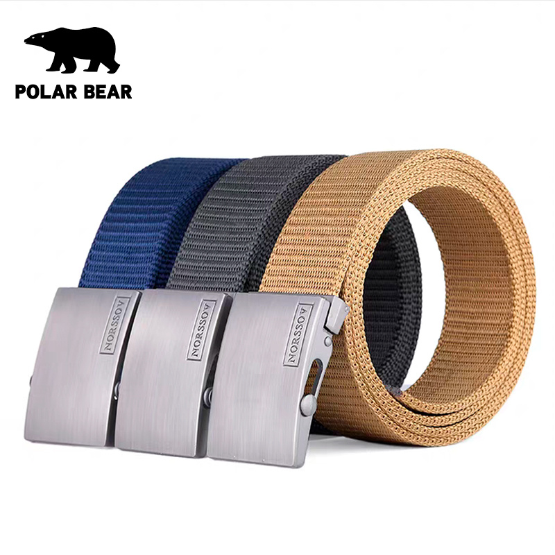 Polar Bear Unisex Belt Fashion Casual Outdoor Sports Canvas Belt Men'S Belt Men'S Durable Multi-Functional Thickened Belt Body Canvas Pants Belt