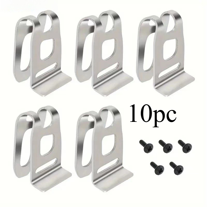 Temu – TEMU 10pcs Metal Drill Belt Hook Clips (including Mounting Screws), Power Tool Waist Hanger Bracket, For Makita Cordless Drills And Impact Drivers