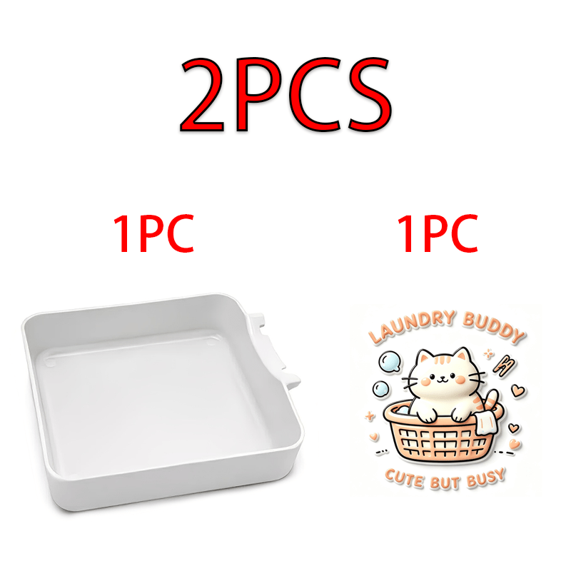 TEMU Plateau de base durable et étanche pour machine à laver avec adorables autocollants de chat à texture plate 3D, antidérapante épaissie, facile à