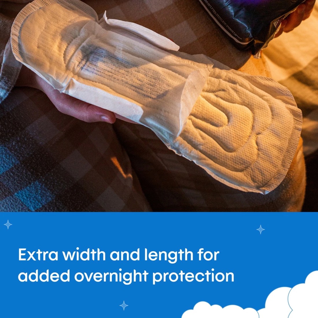 10 Pack Extra Overnight Pads with Wings - 2 Packs (5 Each) | Super Soft, Leak-Proof & Elastic Wings | Heavy Flow & Nighttime Protection | 24H Comfort, High Flow Capacity | Pregnancy-Friendly, Light Safe | Feminine Sanitary Napkins for Women - Image 7