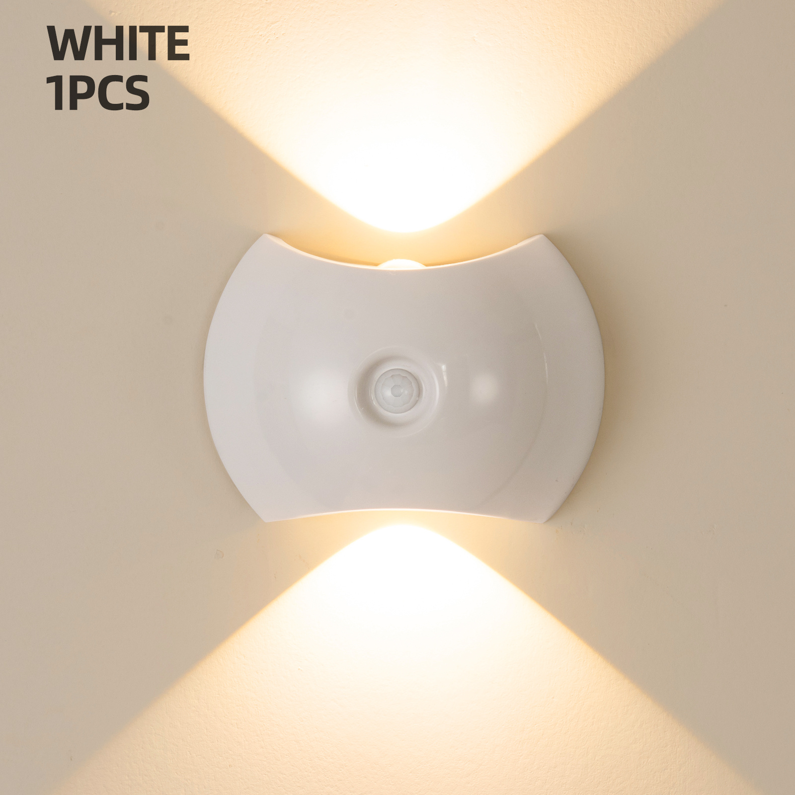 LED Motion Sensor Night Light, USB Rechargeable Wall Lamp