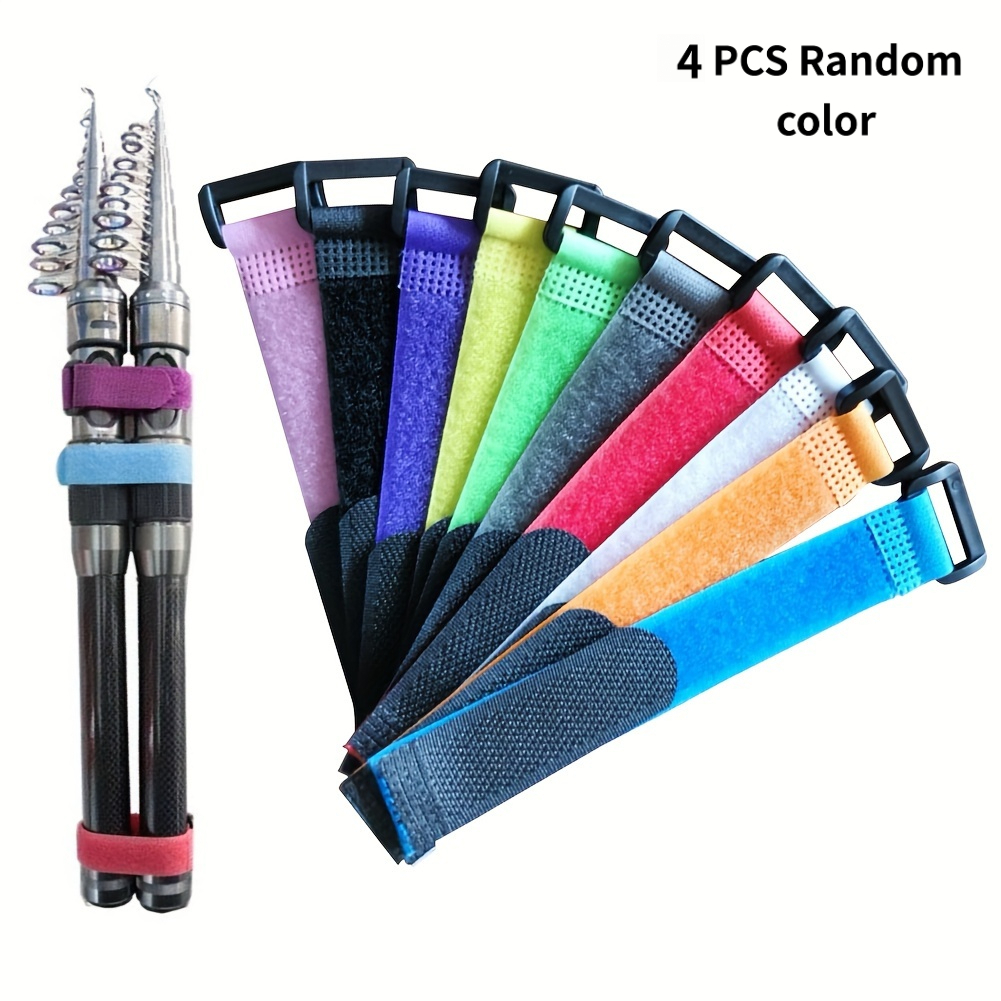 TEMU 4 pezzi (Colori Casuali) Cinghie Antiscivolo , per Canne da Pesca, Cinghie per Legare la Canna da Pesca, Cinghie Antiscivolo per Gruppo Canne