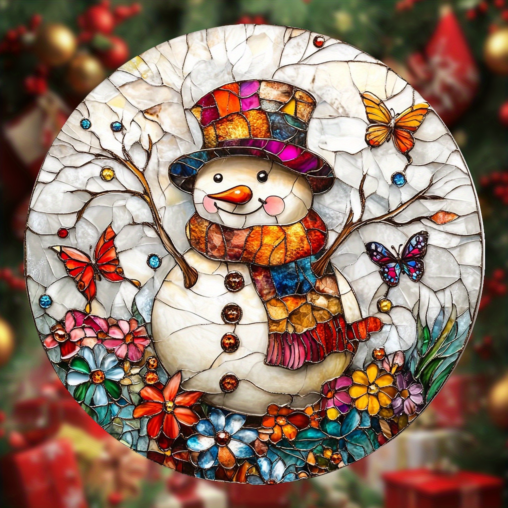 

1pc, 2025 New Snowman & , Christmas , Pvc Decal For Suv, , , Laptop, , Unique For Car Accessories, , , Decor