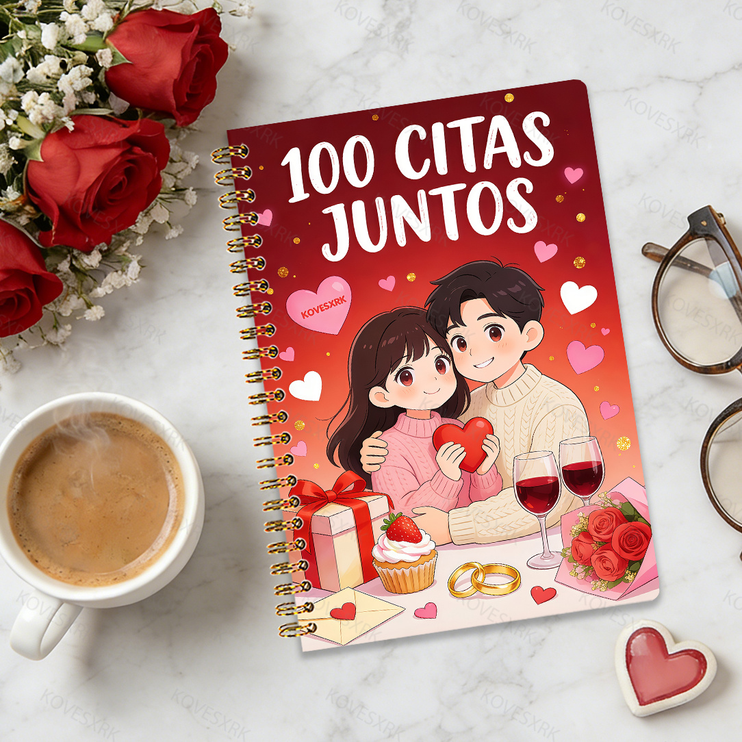 TEMU KOVESXRK 1pc Libro de 100 Días para - Español/Planificación de Promesas de Matrimonio y Diario Romántico - Libro de Noches de Citas Sin ,