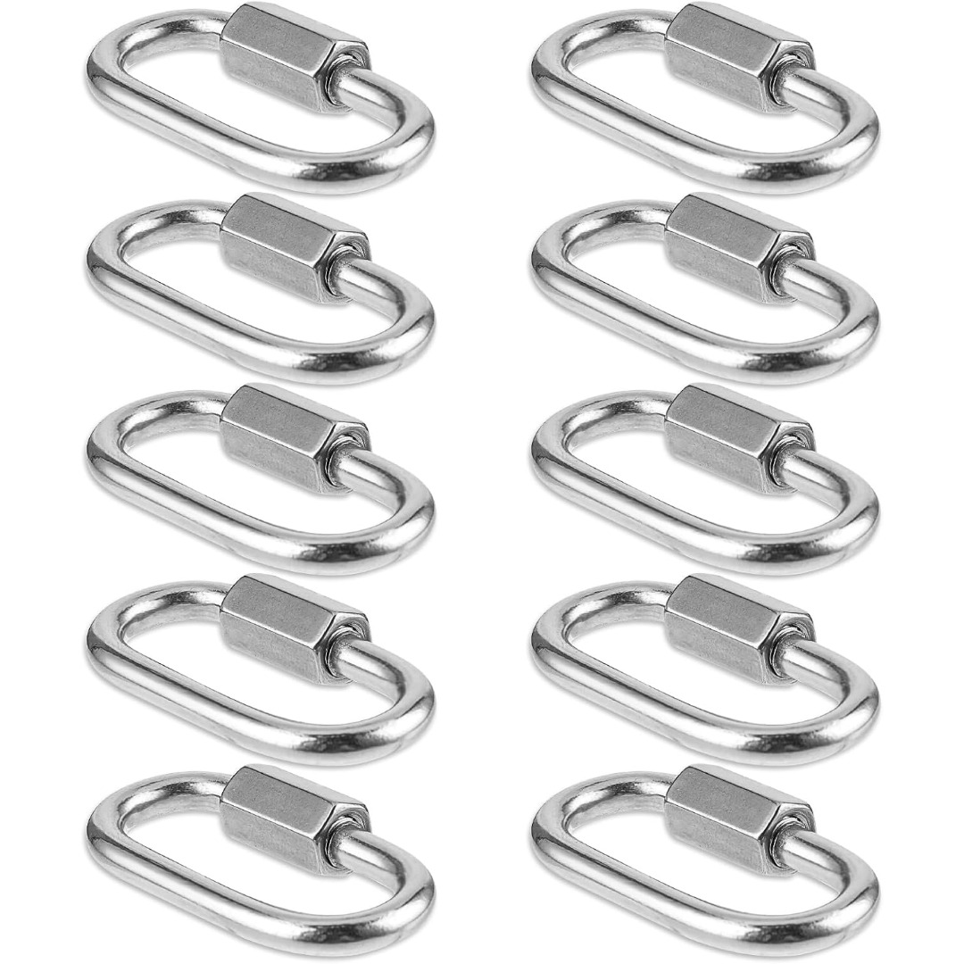 Image of 10pcs Self-locking Screw, Locking Twist, Key Screw Chain Link Locking Clip, Suitable For Backpacks, Swings, Tents, Water Bottles, And Keys
