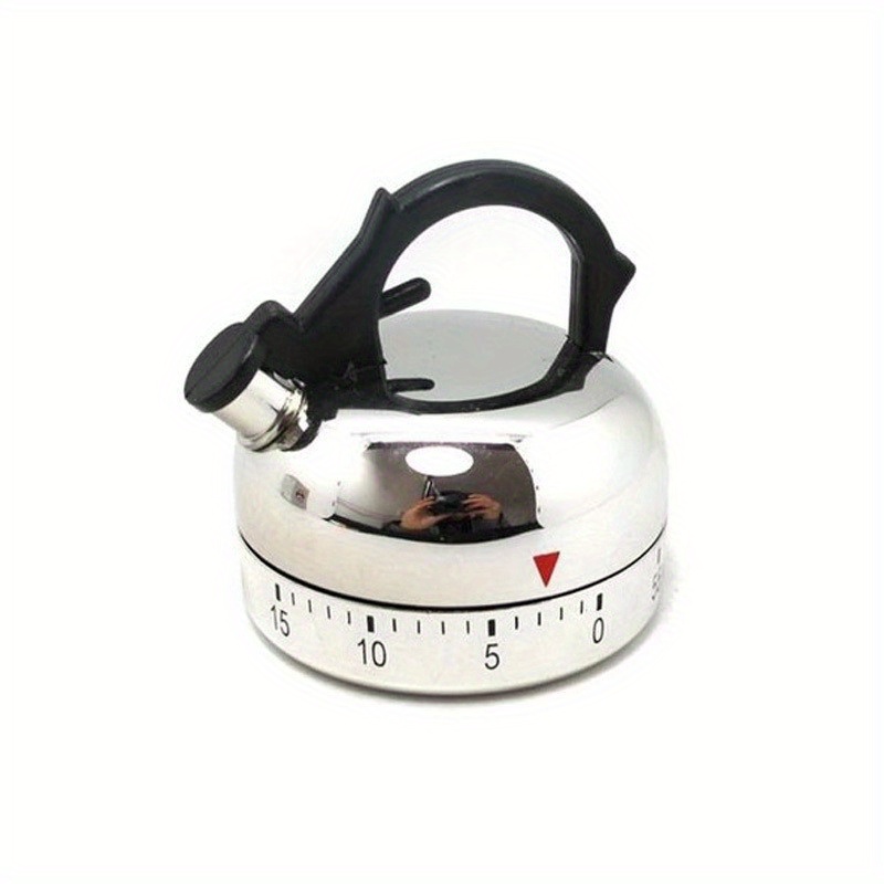 TEMU Kitchen Timer Teapot Timer Alarm Mechanical Teapot Shaped Timer Clock Counting Tools