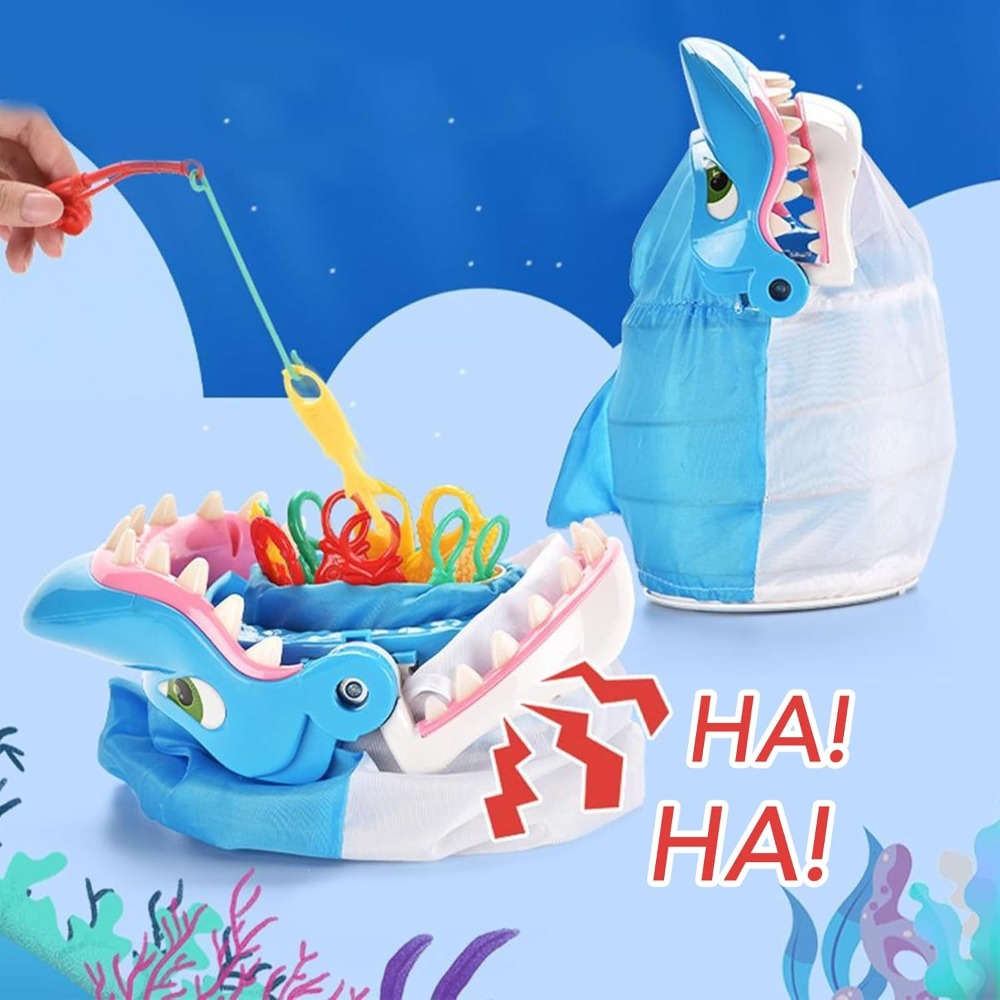 2- Shark Bite Game | Quick-set Board Game, No Batteries Required, Fun Adult Party Game, Top For Group Activities, Brand: Juksun