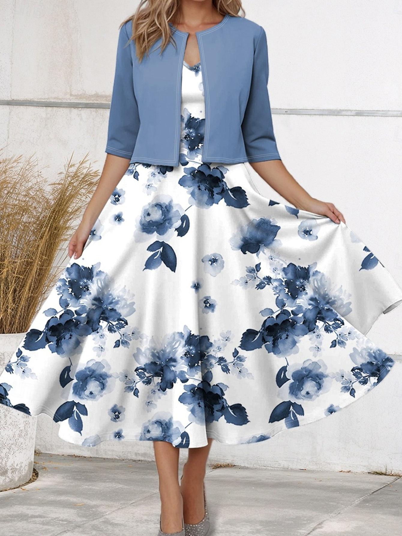 plus size dress and jacket sold on Temu United States