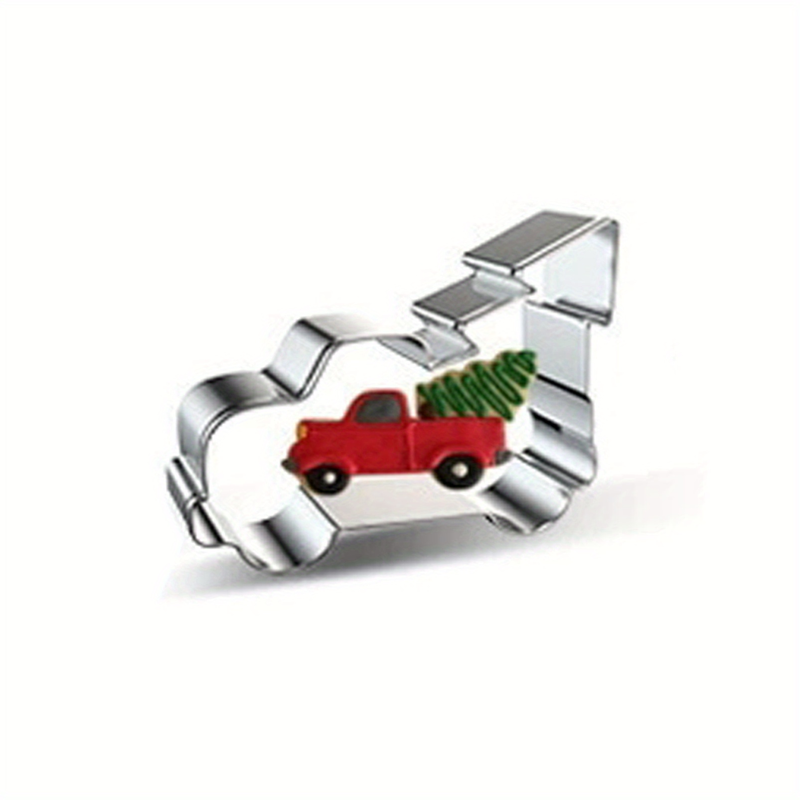 TEMU 1pc Super Large Vintage Pickup Truck With Christmas Tree Cookie Cutter, Suitable For Christmas Baking, Parties And Baking Gifts