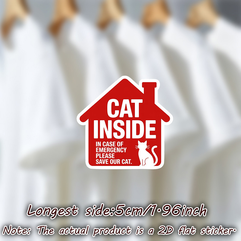 TEMU 9pcs/sheet 2d Flat Cat Inside Emergency Stickersheat Transfer Stickers Are Suitable For Flat Fabrics Such , Hats, Canvas Bags, Throw Pillows,