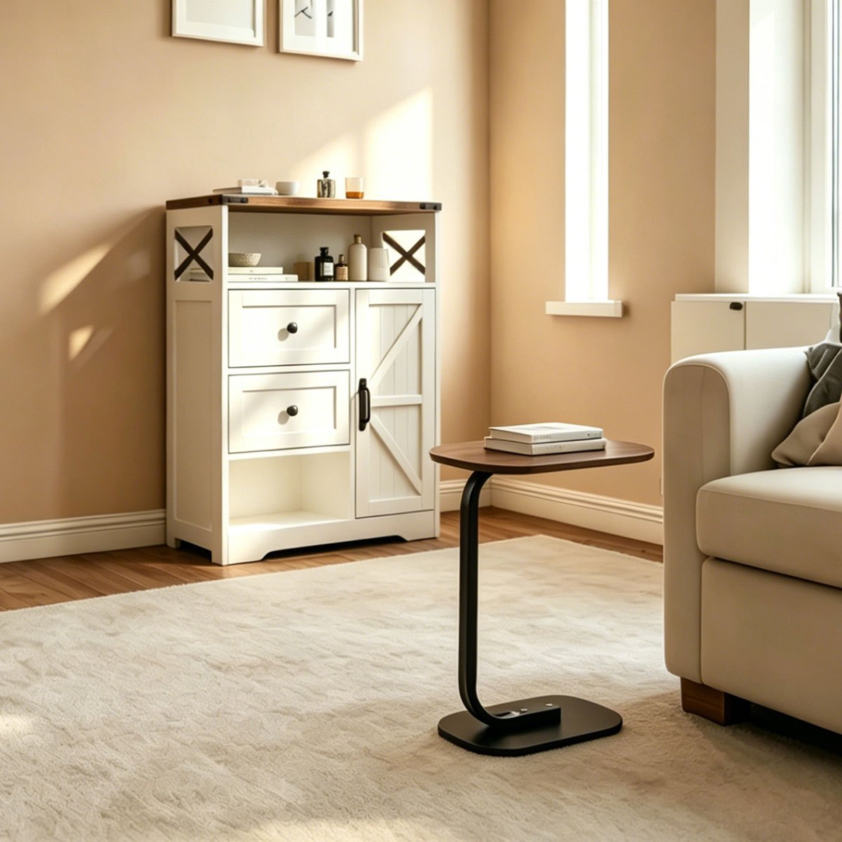 light luxury side table balcony leisure sofa table sturdy and durable easy to wipe suitable for balcony leisure areas next to living room sofas study corners can hold fragrances plants water glasses snacks balcony table side table
