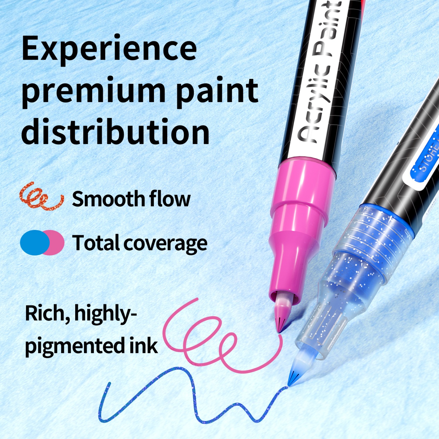 330pcs Acrylic Marker Set with Ultra-Fine 0.7mm Tips for Crafts