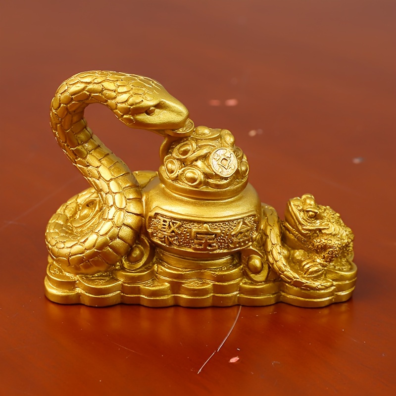 

Room Decor Snake Year 2025 Resin Money Jar With Snake Figurine, Chinese Feng Shui Decor, For Celebration And , Ideal Room Ornament