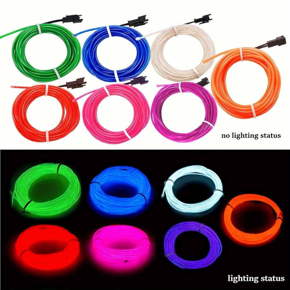 set of 12pcs of el luminous wire cold light wire for decorative lighting fluorescent dance additions and led fluorescent wire Product details 3