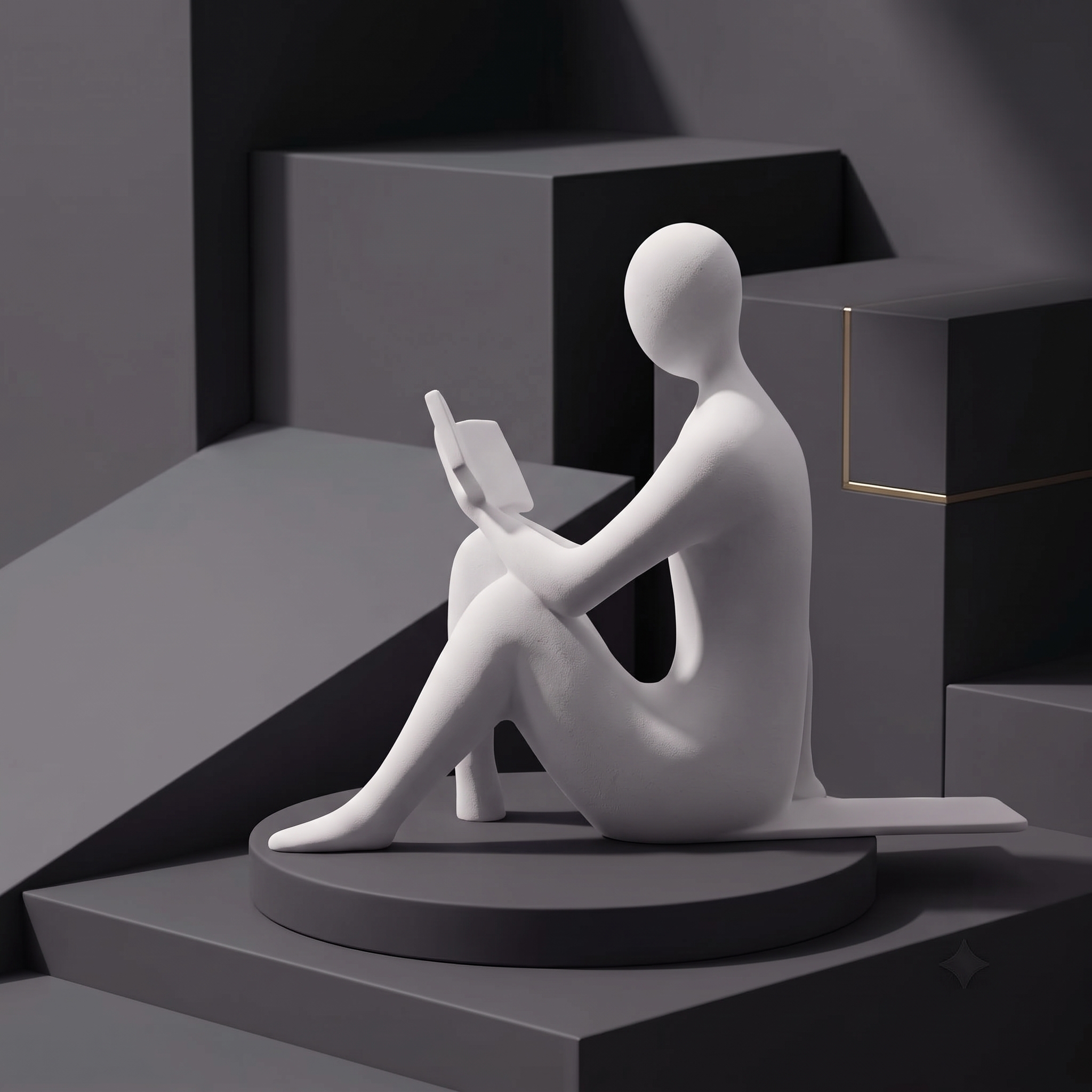 TEMU Abstract Reading Figure Bookend Minimalist Resin Statue Bookshelf Decor Modern Reader Sculpture Desktop Ornament For Home Office Desk Book Lover