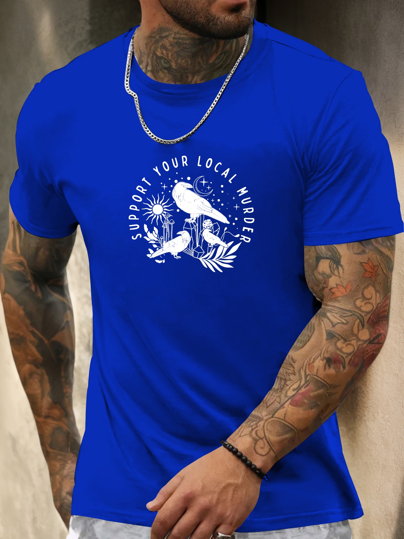 artikel foto heren   murder print zomer casual korte mouw t-shirt