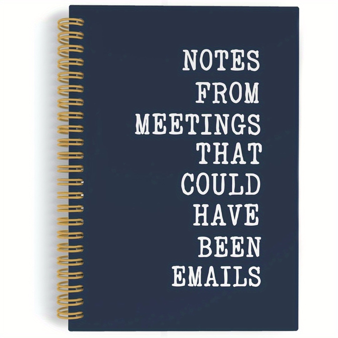 TEMU 1pc Humorous - Notebook -  I Have A  &  From Meetings That Could Have Emails - 50 , Hardcover, Office & School Supplies, Gift For