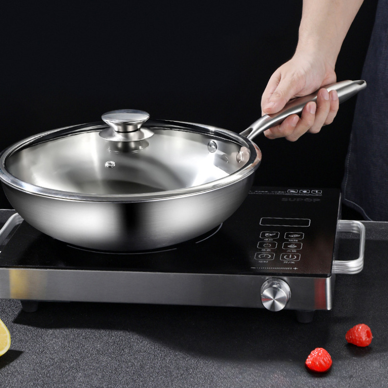 stainless steel   with lid 1pc 12 inch induction compatible extended handle   cookware details 1