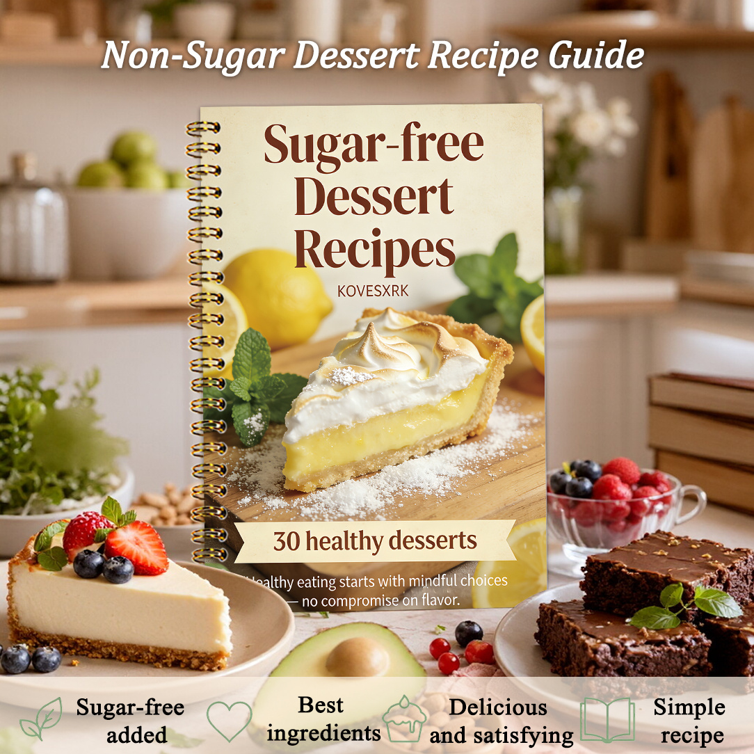 TEMU 1pc Version Anglaise Manuel de Desserts Sucre | Guide de 30 Styles de Desserts à Teneur en Protéines Élevée | Inclut des Nutritionnels, Contrôle