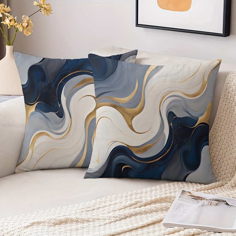 TEMU 2pcs Modern Abstract Pattern Artist Home Bedroom Decorative Pillowcases, And, Single Piece, Pillow Insert Not Included