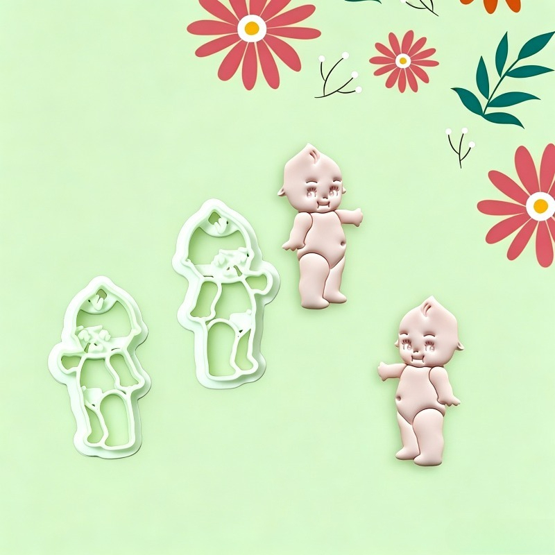 TEMU 2pcs Clay Cutting Molds, Clay Cutting Tools For Summer Earrings With Hollow Detail Design, Bohemian Style Earring Clay Cutting Tools, Polymer