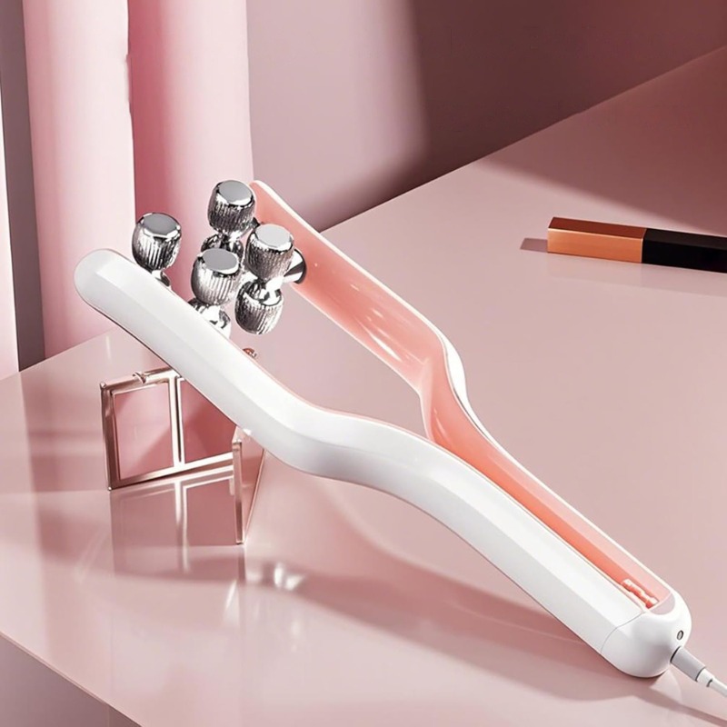 Image of Double Chin Remover Roller & Face Massager - V-face Lifting Plastic Roller Massager For Jawline, Neck, Facial Lifting, Double Chin, Suitable For &, - Skincare