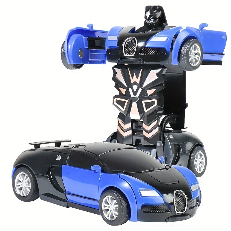 Transforming Toy Car to Robot Convertible - No Batteries Required, Robot & Vehicle Model Suitable for & Collectors - Plastic Transforming Car Robot Toy