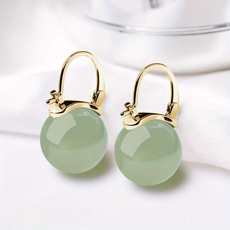 TEMU Women's Elegant Vintage Earrings - Vintage Chinese Jewelry With Accents, Everyday & Formal Events, For Casual Formal Outfits, Versatile