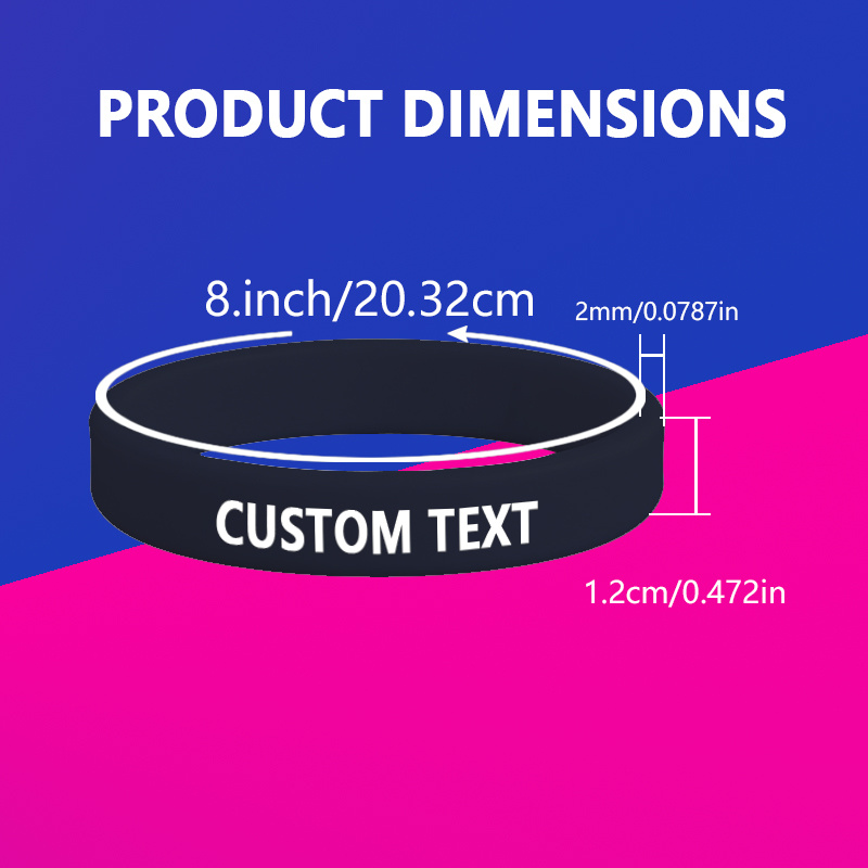 Custom Silicone Wristbands 180pcs Pack, Gift for Her/Him