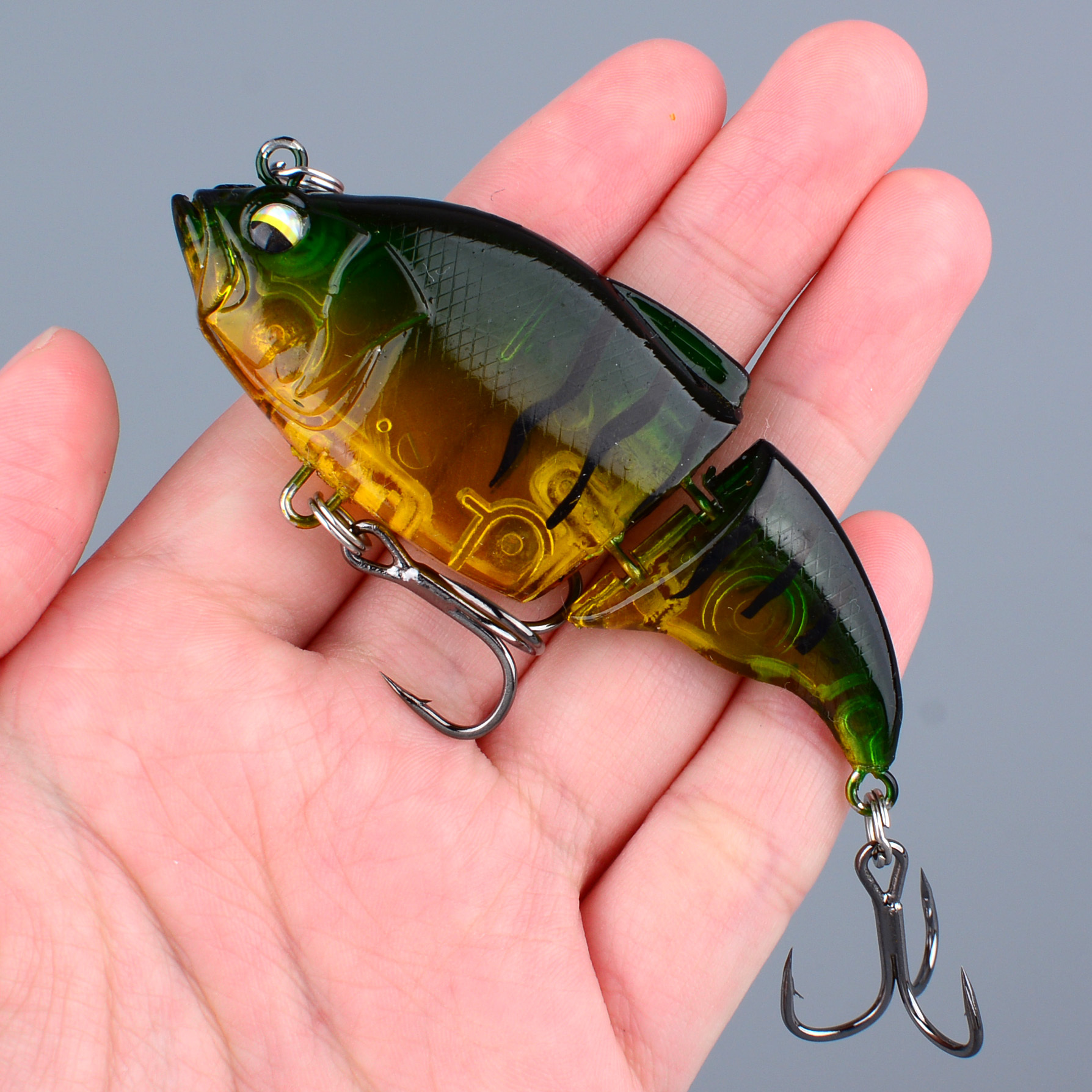 TEMU 1pc Big Jointed Swimbait Hard Lure Artificial Hard Bait Pike Lure For Predator Trout Wobbler