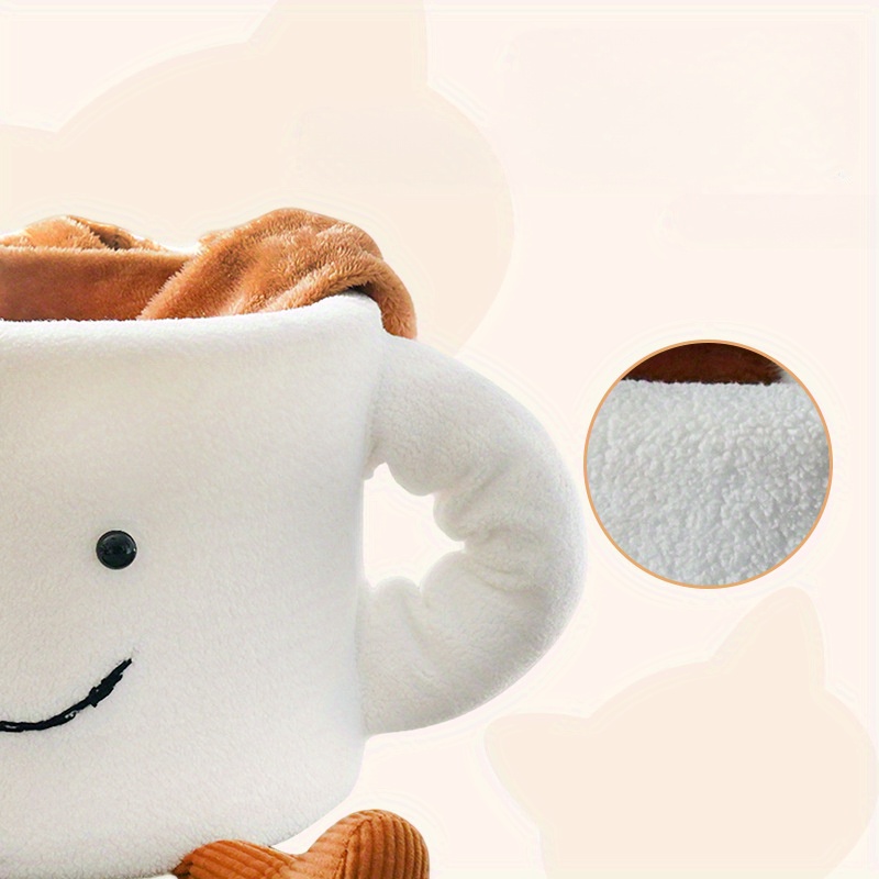 memory foam cat bed coffee cup shaped cozy pet bed with plush polyester warm winter snuggle cave for cats cute cat cave for indoor cats 360 hugging design cozy cat hideout whimsical pet bed memory   pet beds for cats Product details 2