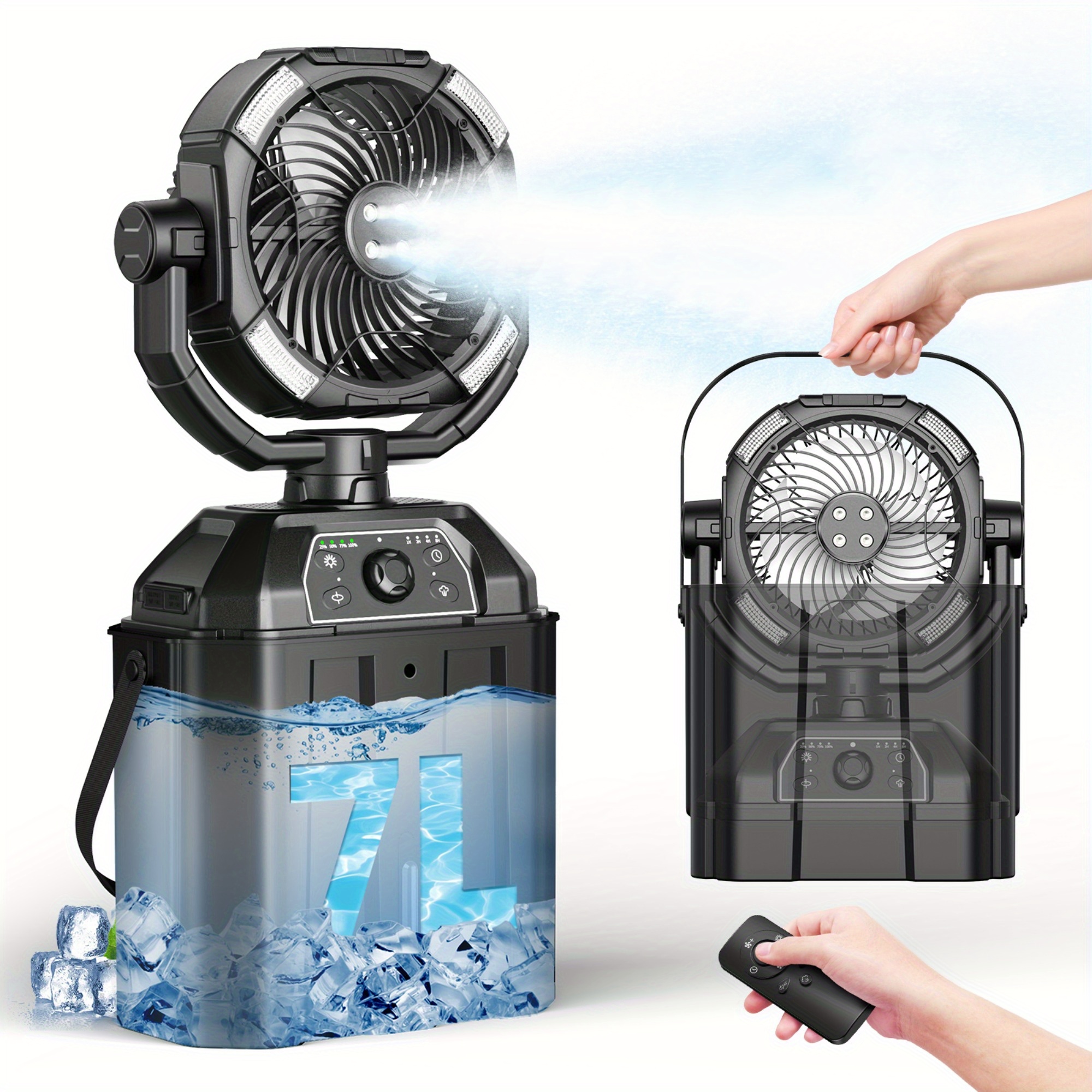 JANTJE＿ONTEMBAARミラー付きPortable fan Amazon.com: 2025 Upgarded 4000mAh Misting Baby Stroller Fan