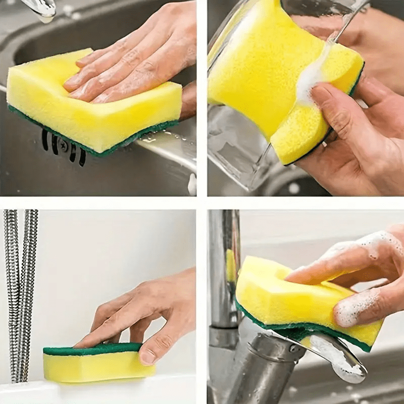 12pcs/24pcs kitchen cleaning sponge, dish towel, cleaning cloth, anti-scratch scrub sponge details 2