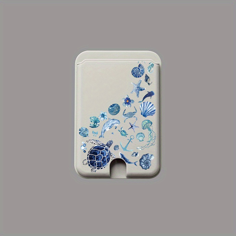 TEMU Pattern Strong Magnetic Card Holder, , Stylish And Durable, Pc Material. Suitable For , Suitable For Iphone And Other Magnetic Phones/ Cases.