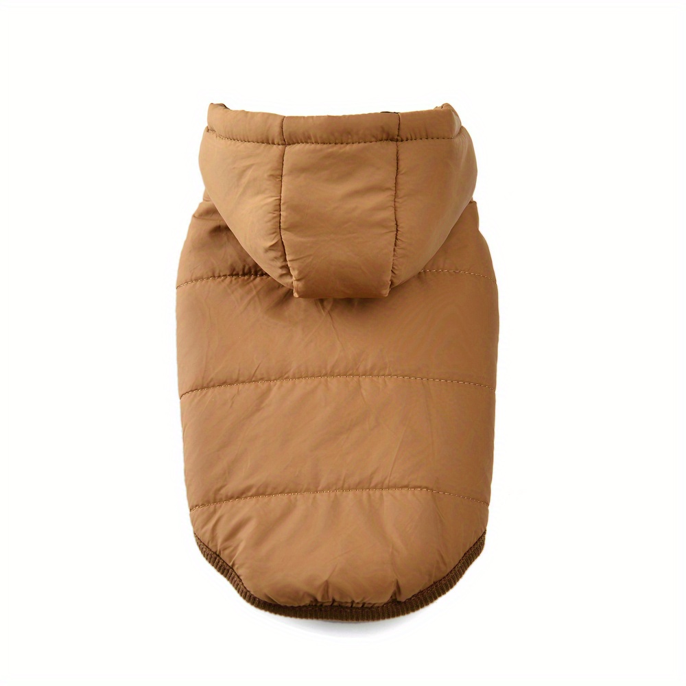 TEMU Autumn And Winter Pet Clothing, Thickened Pet Jacket With Hood For Small To Medium Dogs, Warm Dog Coat, Pet Apparel, , Pet Jacket, Pet Coat, Pet