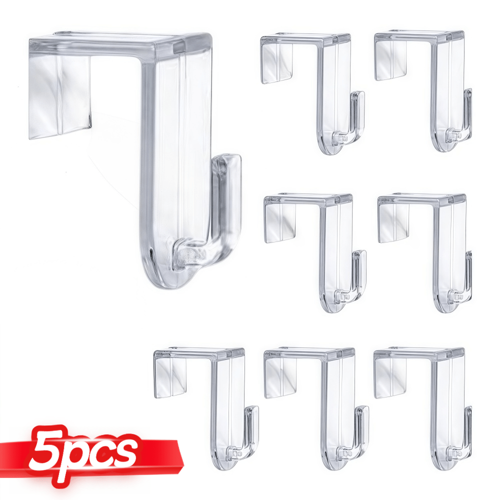E-shop 5 Stück Transparente Gardinen Dekorative Haken, Geeignet und mit max. Dicke 17 mm/1,7 cm, Haushalts Dekorative Haken, Kann Vorhänge,