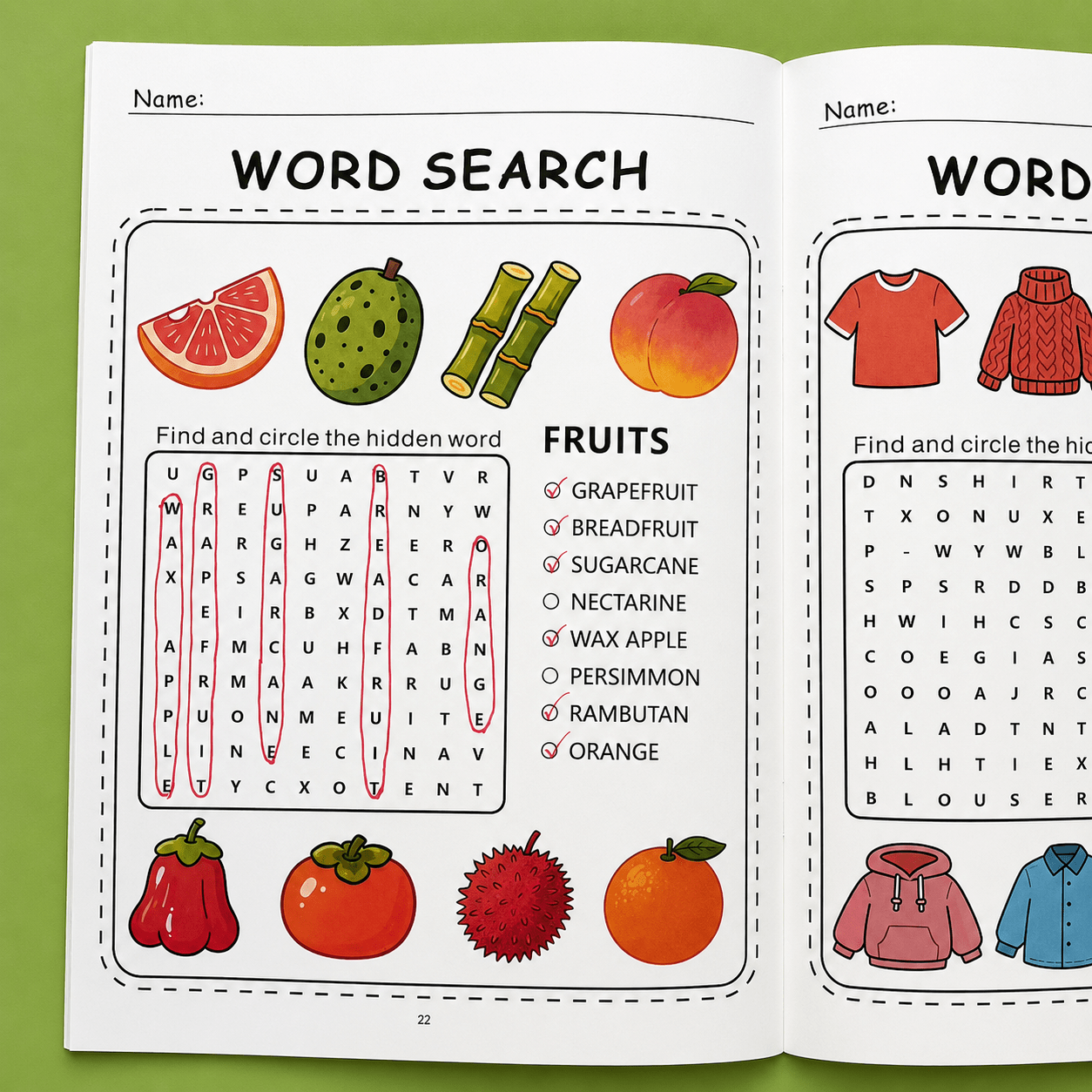 200+ Word Puzzles Workbook for Children