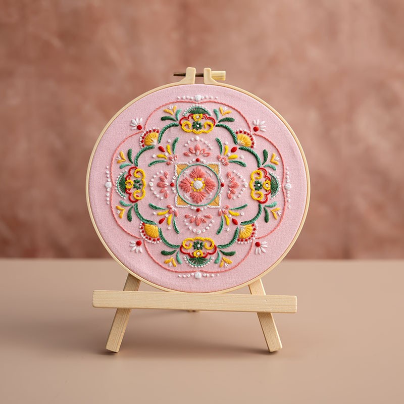 TEMU Mandala Bead Embroidery Kit Beginner's Bohemian Style Handcrafted Set Diy Material Kit Starter Kit