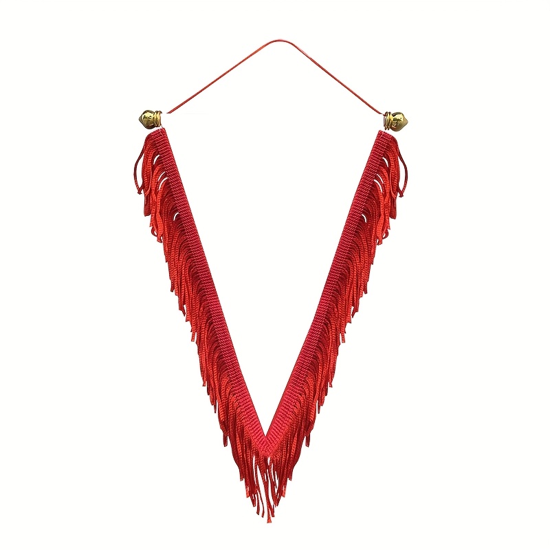 TEMU Custom Triangular Pennant, Personalized Hanging Flag With Tassels, Multiple Colors Custom Polyester Triangle Sports Banner, For Indoor Outdoor