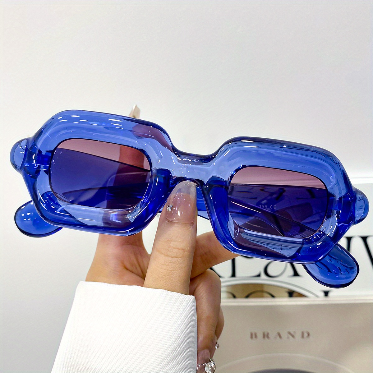 1pc/2pcs Full Frame Metal Retro Large Frame Fashion Glasses, Y2K Fashion Glasses Metal Y2k Glasses - Etsy main image 2